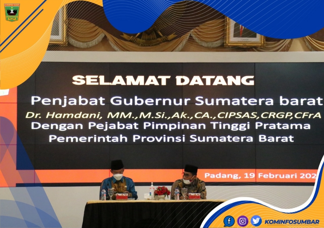 Sebut Dirinya Hanya Fasilitator, Pj Gubernur Sumbar Perkenalan Dengan Kepala OPD