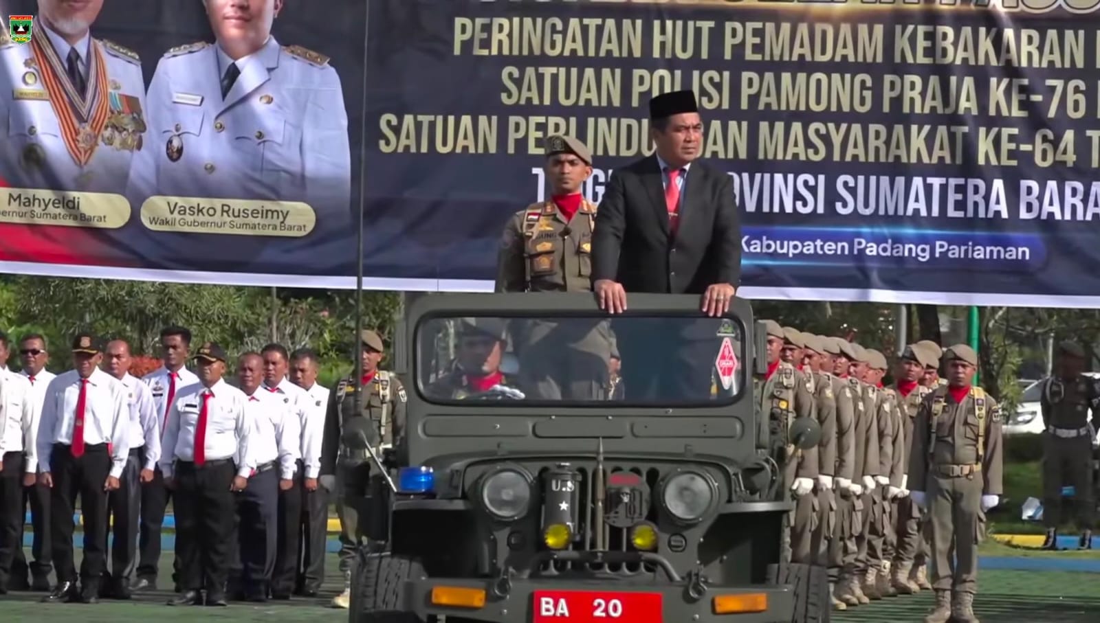 Puncak HUT Damkar, Satpol PP dan Satlinmas, Gubernur Sumbar: Aparatur Penjaga Ketenteraman Harus Semakin Profesional 