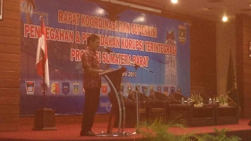 Gubernur Sumatera Barat Hadiri Rapat Koordinasi dan Supervisi Pencegahan & Penindakan Korupsi Terintegrasi Provinsi Sumatera Barat