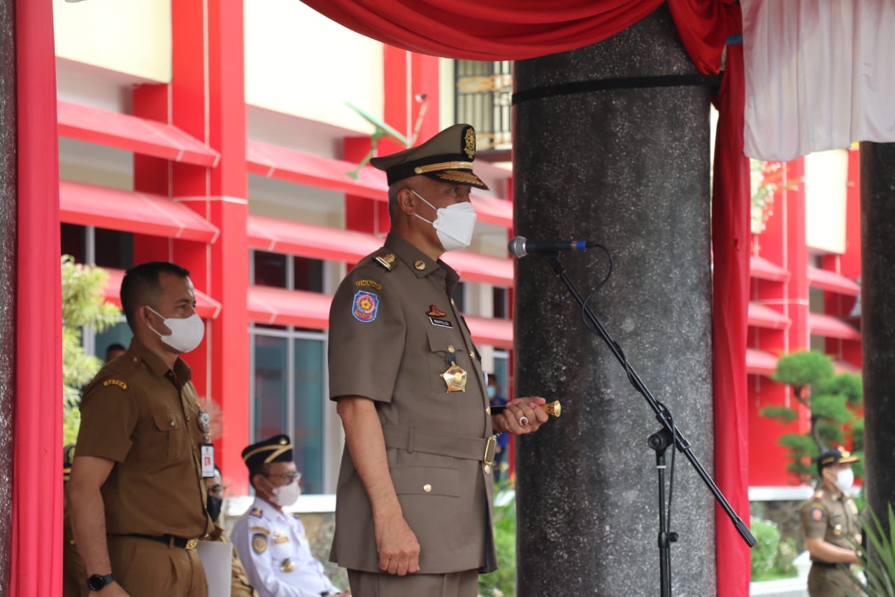 Pimpin Upacara HUT Satpol PP, Damkar dan Satlinmas, Ini Pesan Gubernur Sumbar
