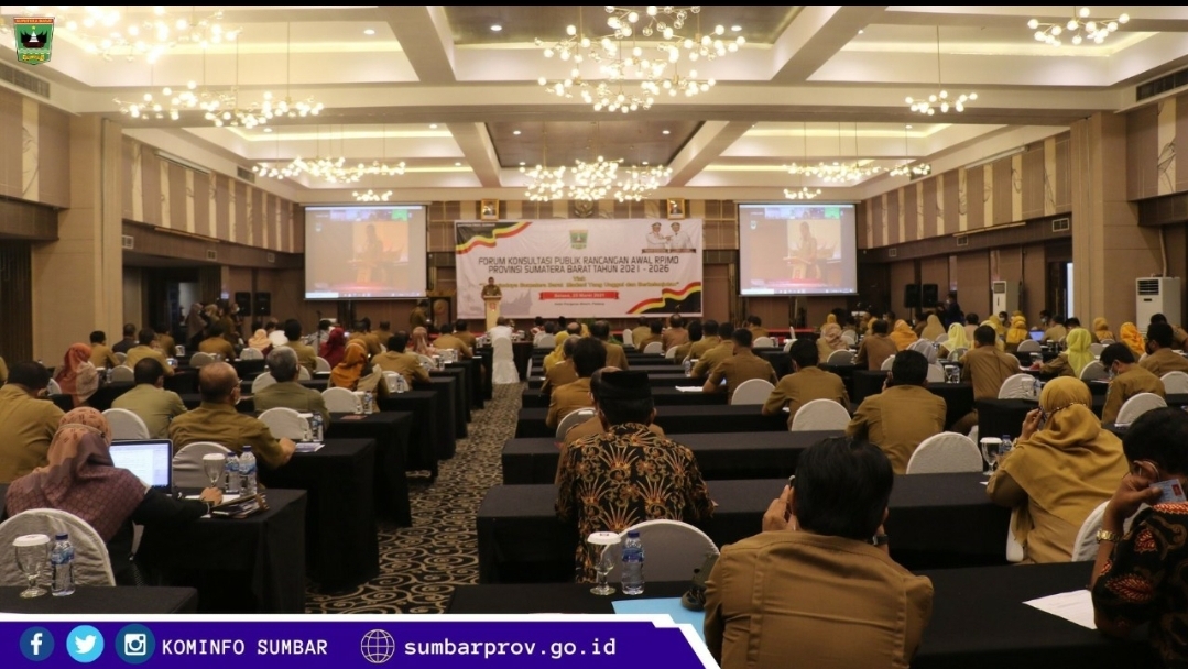 Sempurnakan Rancangan Awal RPJMD Sumbar, Bappeda Gelar Forum Konsultasi Publik