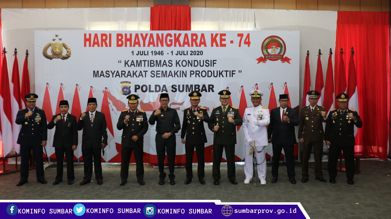 Gubernur Sumbar Hadiri Peringatan Hari Bhayangkara ke-74