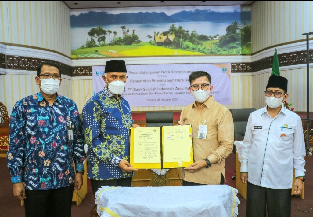 Kenalkan jadiberkah.id Untuk Pengelolaan Dana Wakaf, Pemprov Sumbar MoU Dengan BSI