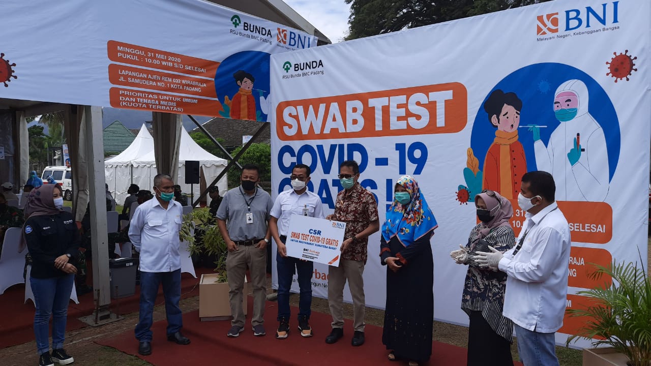Gubernur Sumbar Apresiasi Program Swab Test Massal Gratis BNI