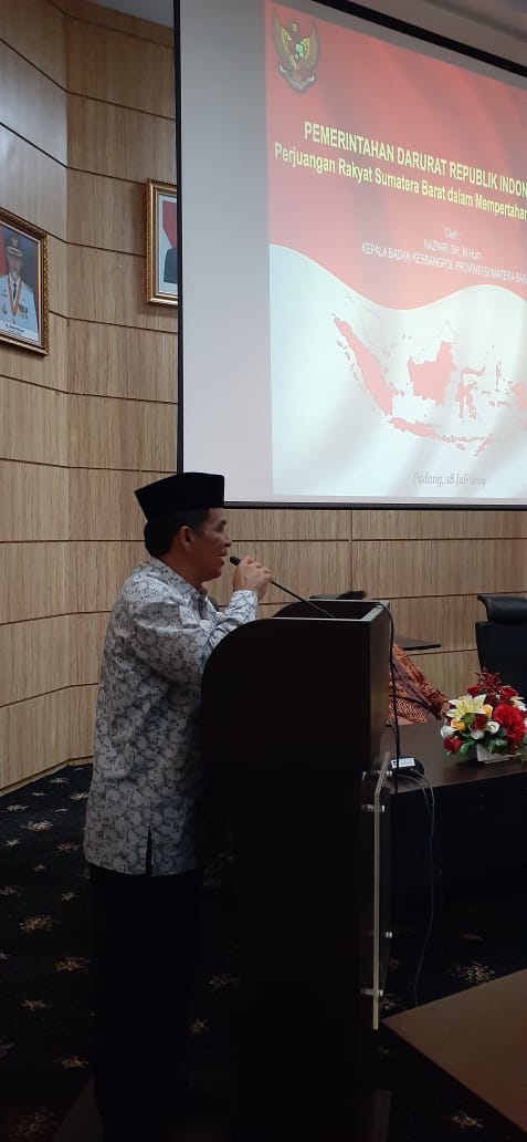 Kepala Badan Kesbangpol Sumbar : Peristiwa PDRI Adalah Tonggak Sejarah