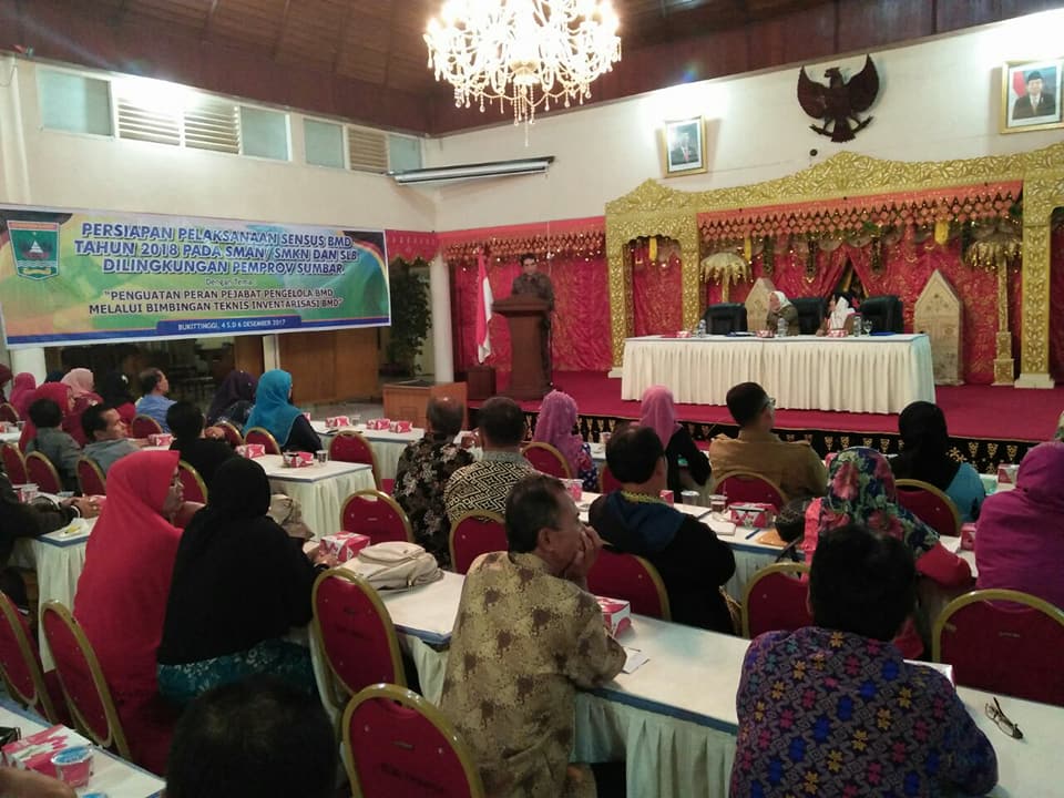 PERSIAPAN PELAKSANAAN SENSUS BMD TAHUN 2018 PADA SMAN/SMKN DAN SLB DILINGKUNGAN PEMPROV. SUMBAR