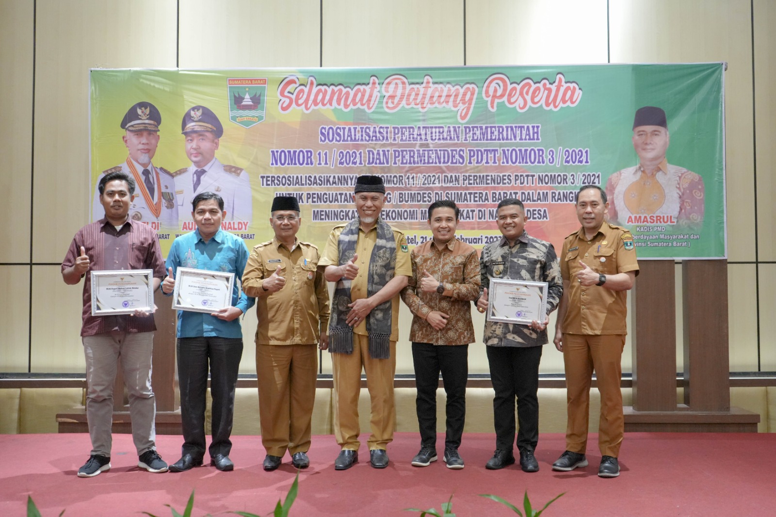 Dalam Sosialisasi PP No.11/2O21, Gubernur Mahyeldi Apresiasi Bumnag Juara Tingkat Nasional 