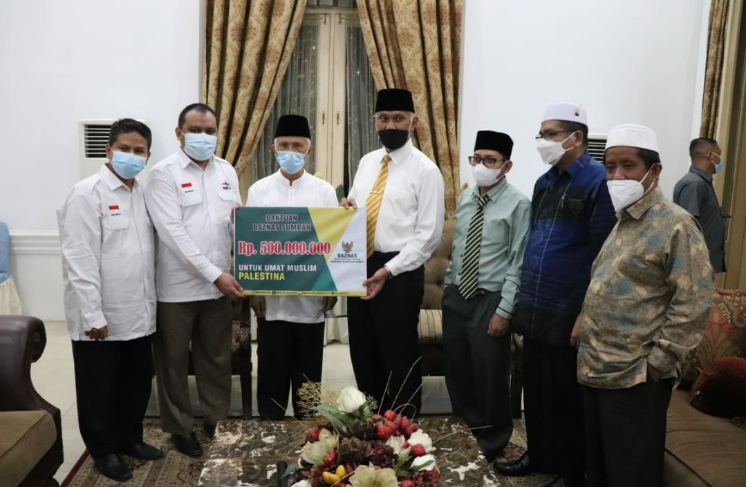 Peduli Palestina, Baznas Sumbar Salurkan Bantuan Rp500 Juta Melalui KNRP
