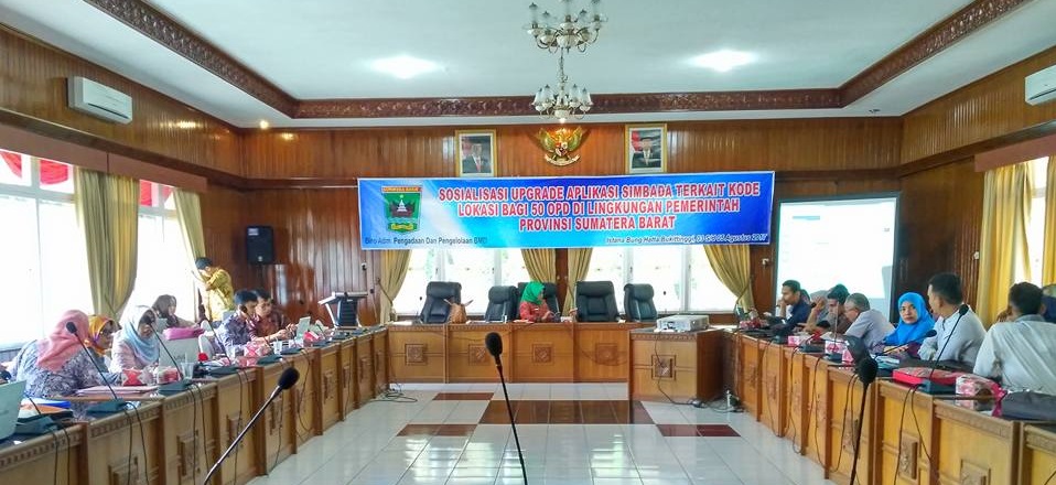 Sosialisasi Upgrade Kode Lokasi pada Aplikasi SIMBADA bagi 50 OPD di Lingkungan Pemerintah Provinsi Sumatera Barat