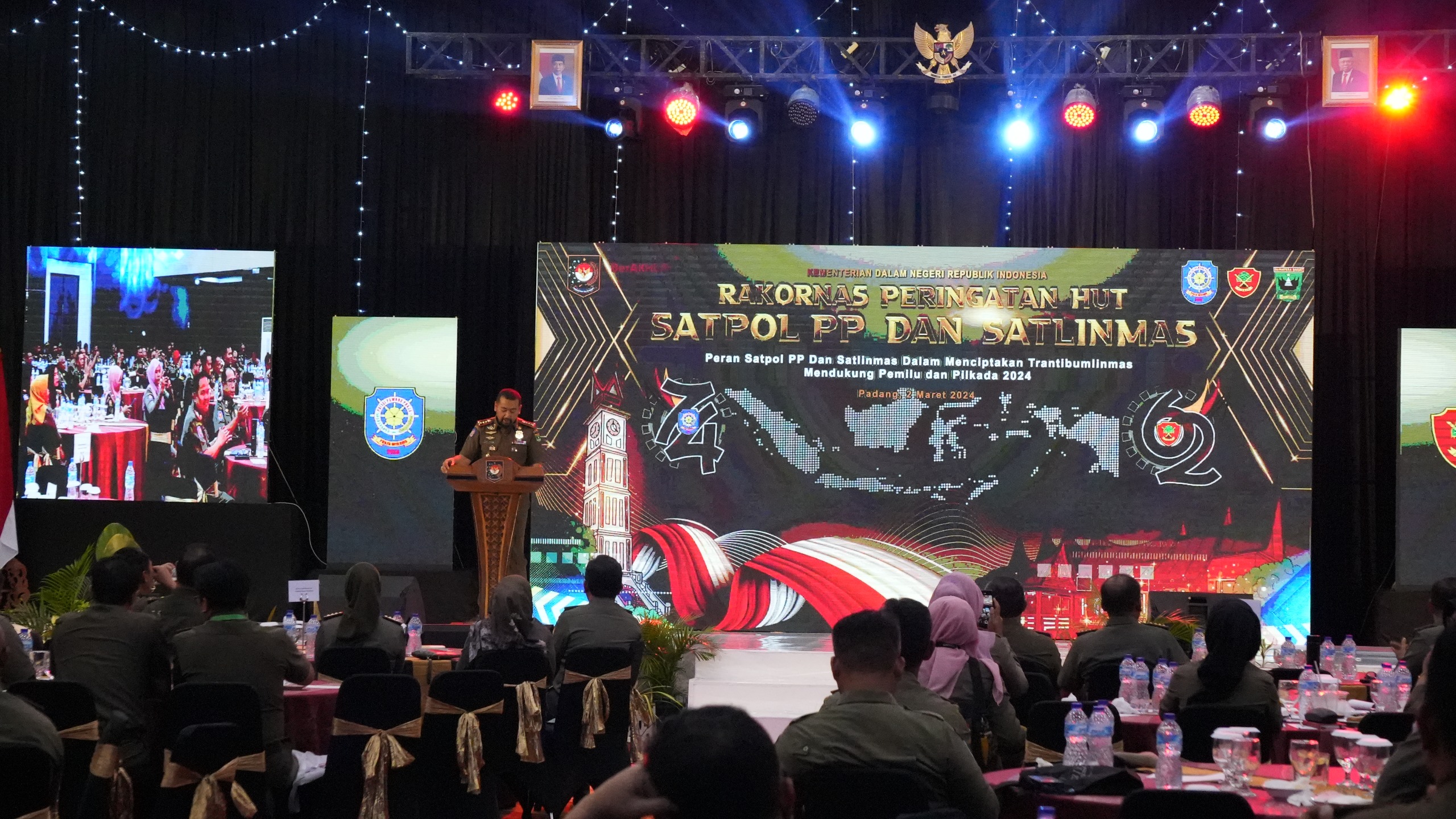 Resmi Tutup Rakornas HUT Satpol PP dan Satlinmas Tingkat Nasional, Wagub Sumbar Ajak Peserta Nikmati Wisata Ranah Minang