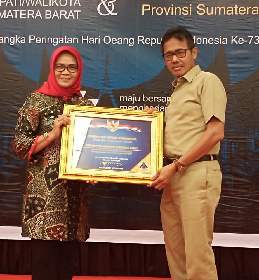 Pemprov Sumbar Raih WTP Tujuh Kali Berturut Turut