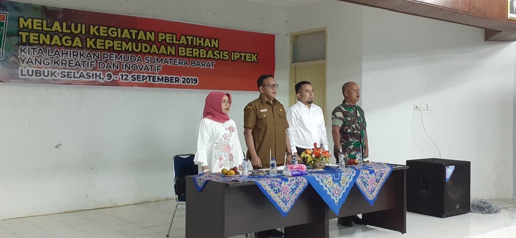 KADISPORA SUMBAR BUKA PELATIHAN TENAGA KEPEMUDAAN BERBASIS IPTEK 
