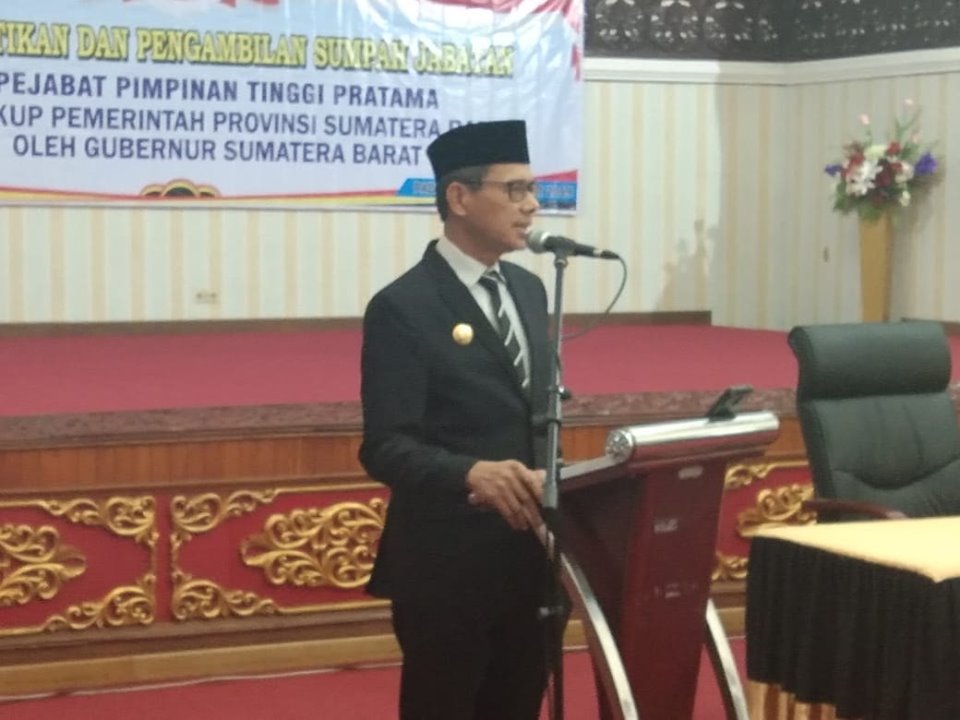 Irwan Prayitno Tegaskan Pejabat Eselon Dua Yang Dilantik Tidak Main-main Dalam Jabatannya.