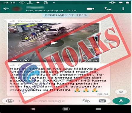 [Hoax] Video Ledakan Mobil Hari ini terjadi di Malaka-Malaysia.