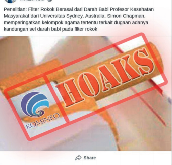 [Hoax] Filter Rokok Mengandung Darah Babi!