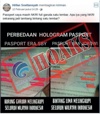 [Hoax] Hologram Garuda Hilang di Paspor Indonesia