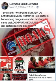 [Hoax] Lambang PSI Sama Dengan Logo Partai Komunis Italia