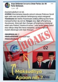 [Hoax] Tanda Lubang di Surat Suara Pilpres 2019