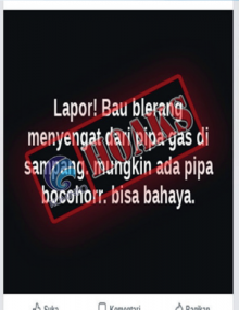 [Hoax] Pipa Gas Andal Bocor