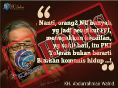 [Hoax] Orang-orang NU Banyak Jadi Pengikut FPI, Menegakan Keadilan