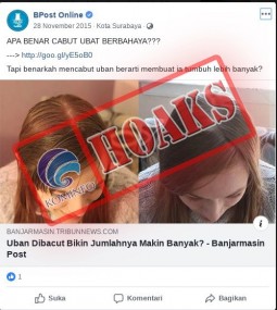 Mencabut uban akan dapat membuat uban semakin banyak [Hoax]