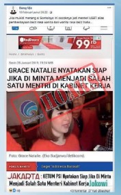 [Hoax] Detik.com Beritakan Ketua Umum PSI Nyatakan Siap Menjadi Menteri Kabinet Kerja Jokowi