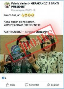 [Hoax] Salam Dua Jari Kapal Sudah Oleng Kapten