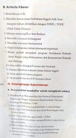 SYARAT PERTUKARAN PEMUDA ANTAR NEGARA