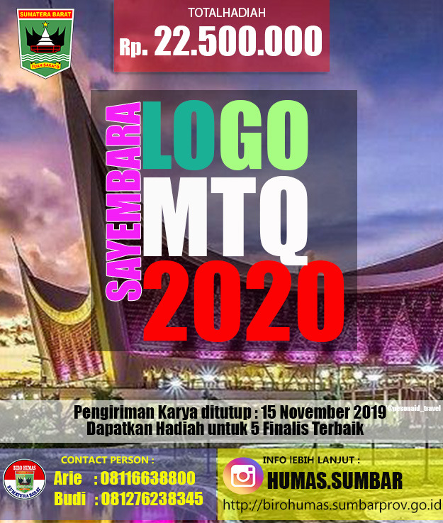 Sayembara Logo MTQ Nasional XXVIII tahun 2020 di Sumatera Barat