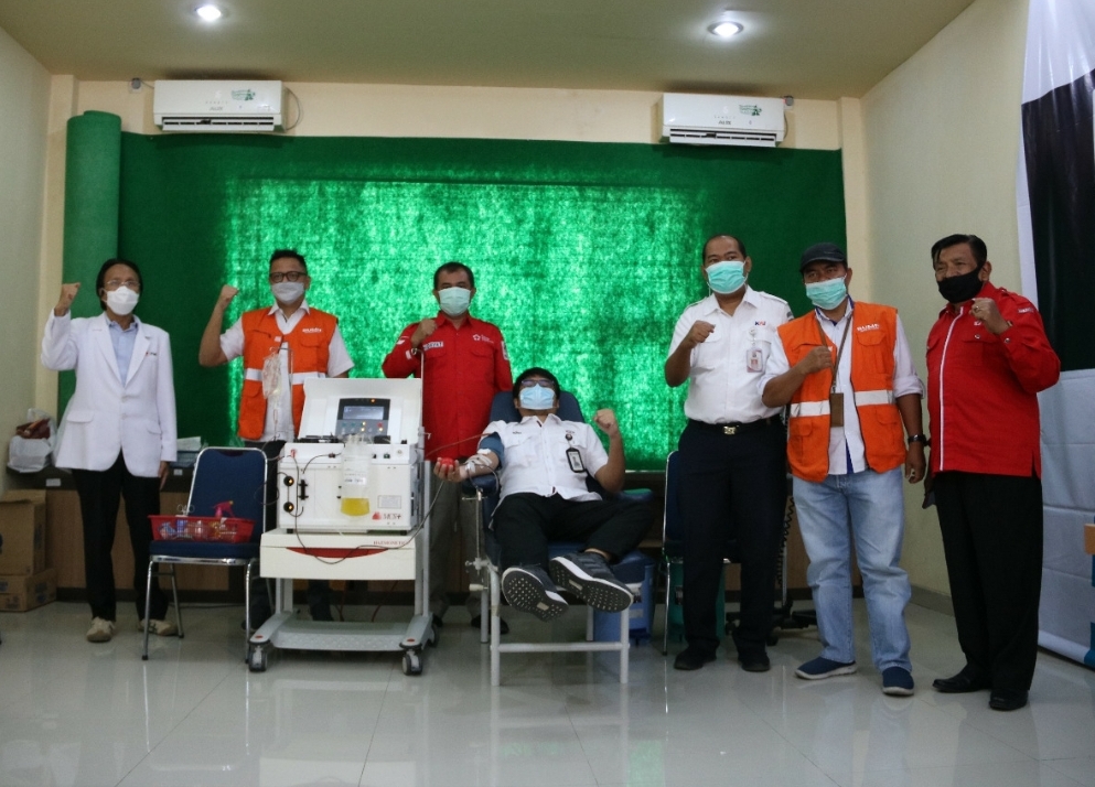 Satgas BUMN Sumbar dan PMI Kota Padang Gelar Donor Plasma Penyintas Covid-19