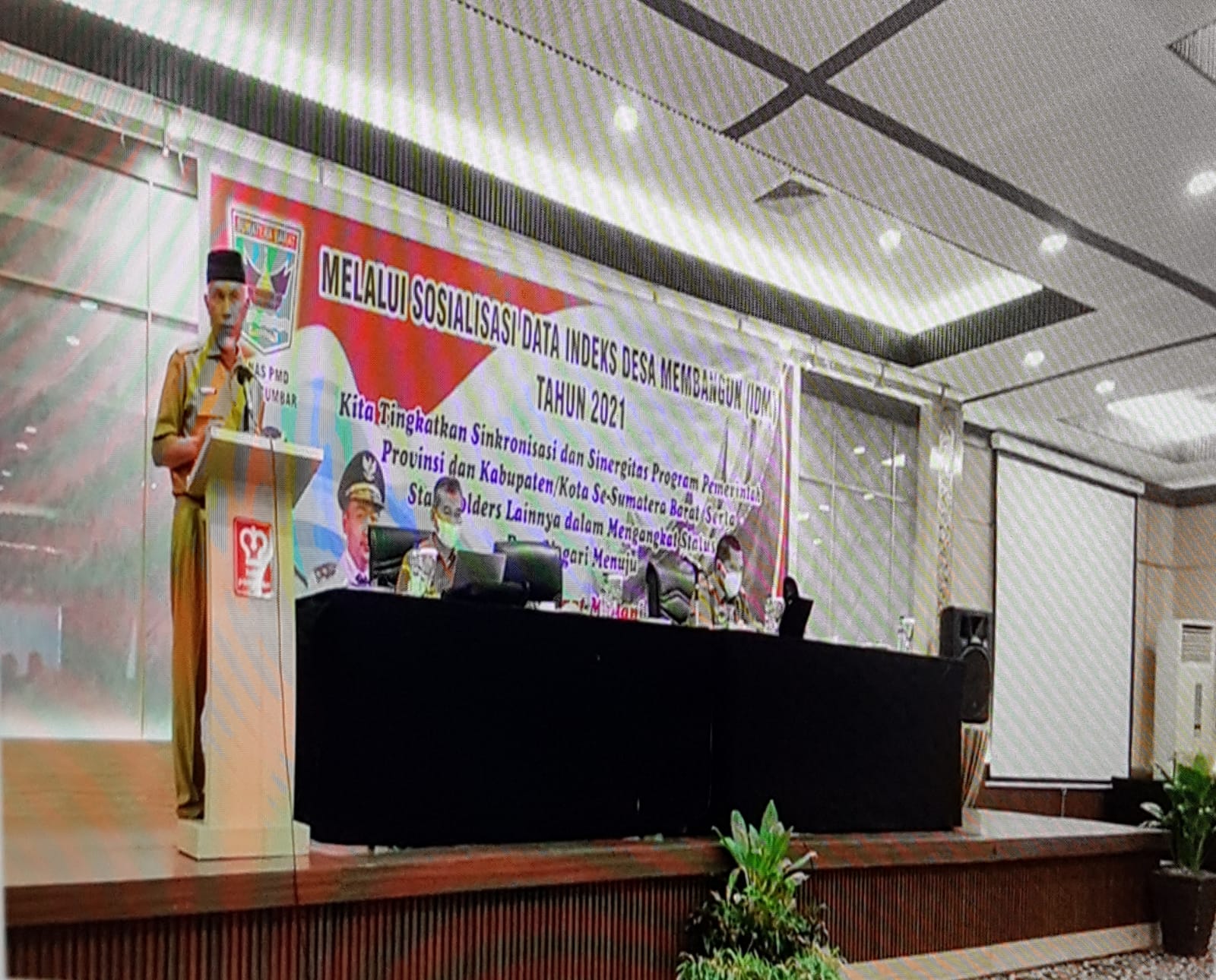 Gubernur Sumbar Mahyeldi Resmikan Pembukaan Sosialisasi Data Indek Desa Membangun (IDM) Provinsi Sumatera Barat Tahun 2021