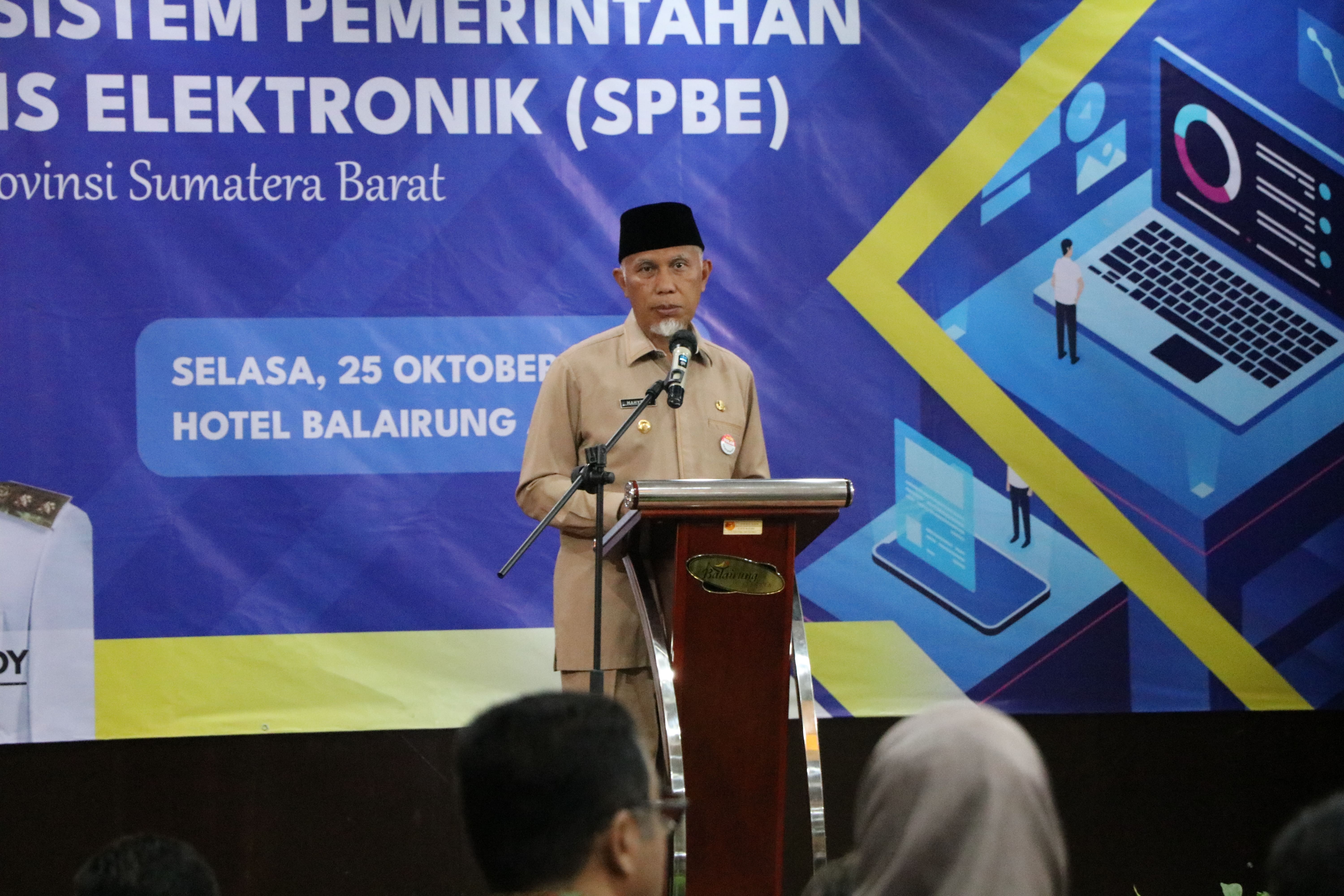 Gubernur Mahyeldi Minta Seluruh OPD Fokus Implementasikan SPBE di Sumbar