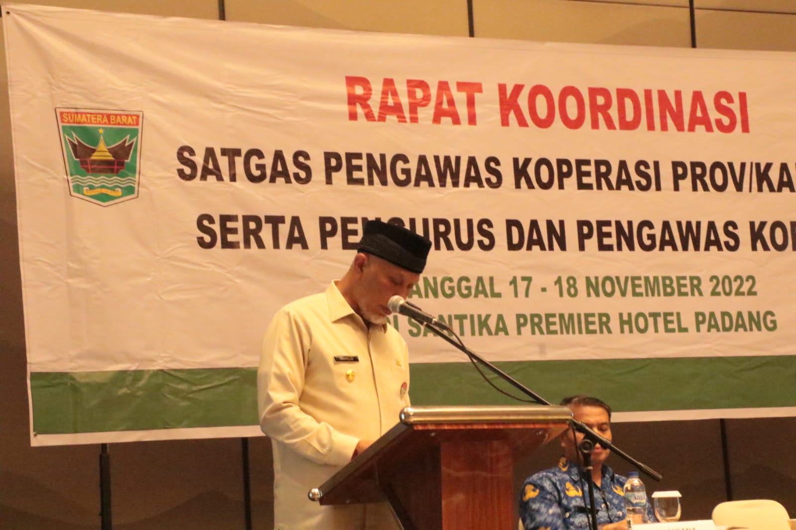 Jadi Keynote Speaker Rapat Koordinasi Pengawas Koperasi, Gubernur Sumbar Instruksikan RAT Dua Kali Setahun