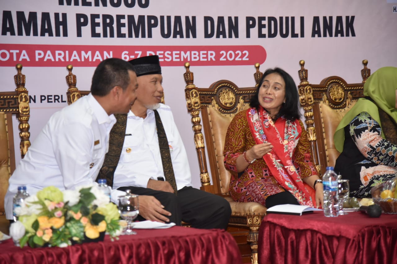 Menteri PPPA RI Bintang Puspayoga Luncurkan Desa/Kelurahan Ramah Perempuan dan Peduli Anak di Kota Pariaman