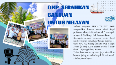 DKP Serahkan Bantuan Untuk Nelayan Air Bangis