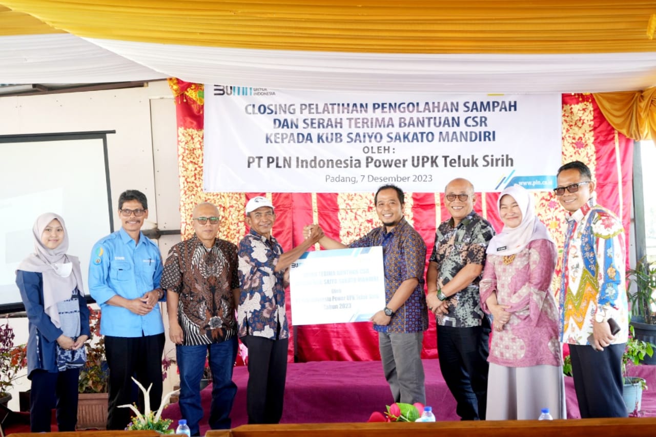 Pemprov Sumbar Apresiasi CSR PT PLN Indonesia Power UPK Teluk Sirih Latih Masyarakat Mengolah Sampah