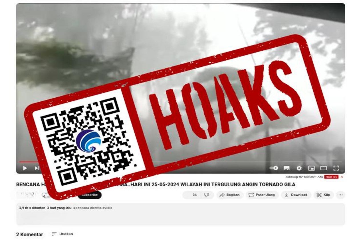 [HOAKS] Video Angin Tornado Menggulung Sebuah Wilayah