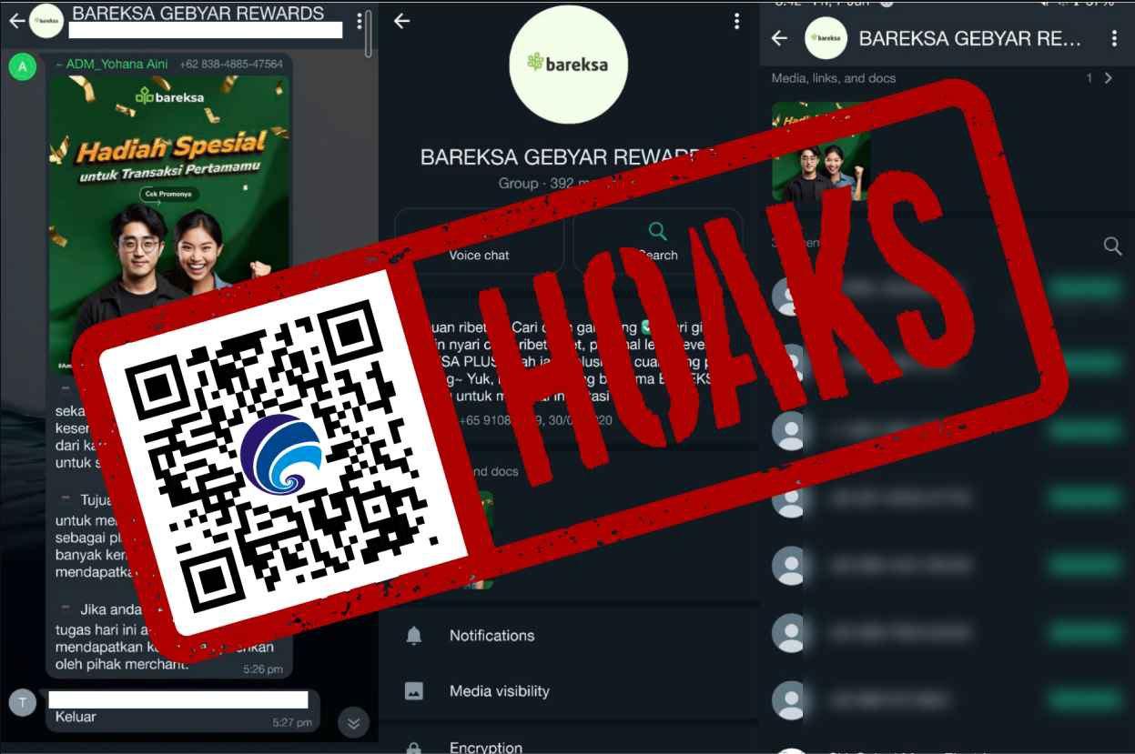 [HOAKS] Bareksa Gebyar Rewards, Jalankan Tugas Mendapatkan Komisi dari Merchant Bareksa di Grup WhatsApp