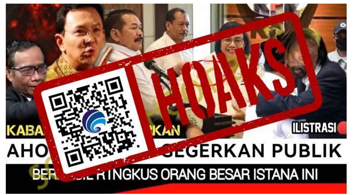 [HOAKS] Menkeu Sri Mulyani dan Ahok Berhasil Meringkus Orang Besar di Istana Negara