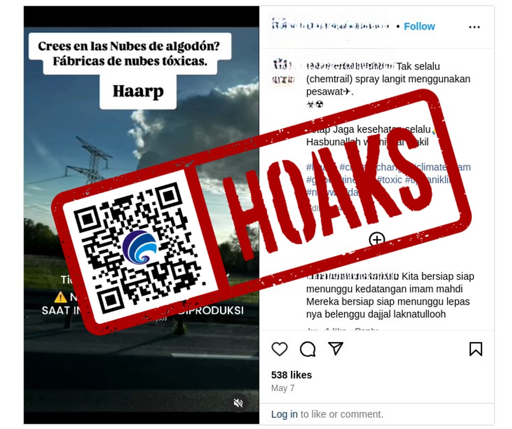 [HOAKS] Video Praktik Penyebaran Racun Melalui Awan Buatan