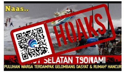 [HOAKS] Gelombang Dahsyat Di Laut Selatan Berpotensi Tsunami