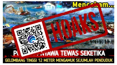 [HOAKS] Tanggul Gunungkidul Ambruk, Gelombang Setinggi 12 Meter Telan Puluhan Korban Jiwa